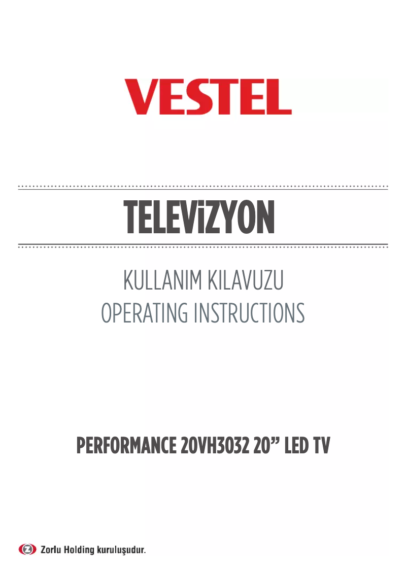Page 1 of the manual User Manual Vestel 20VH3032