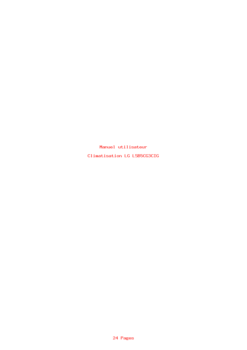 Page 1 de la notice Manuel utilisateur LG LSB5CG3CIG