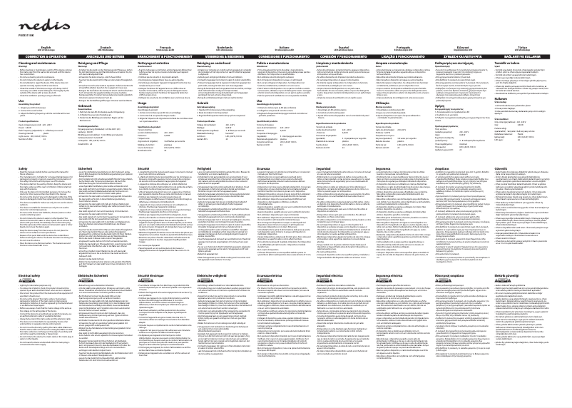 Page 1 de la notice Manuel utilisateur Nedis FUDI311BK