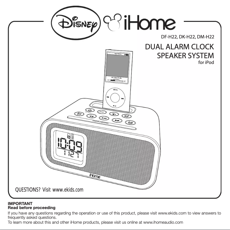 Page 1 de la notice Manuel utilisateur KIDdesigns DK-H22