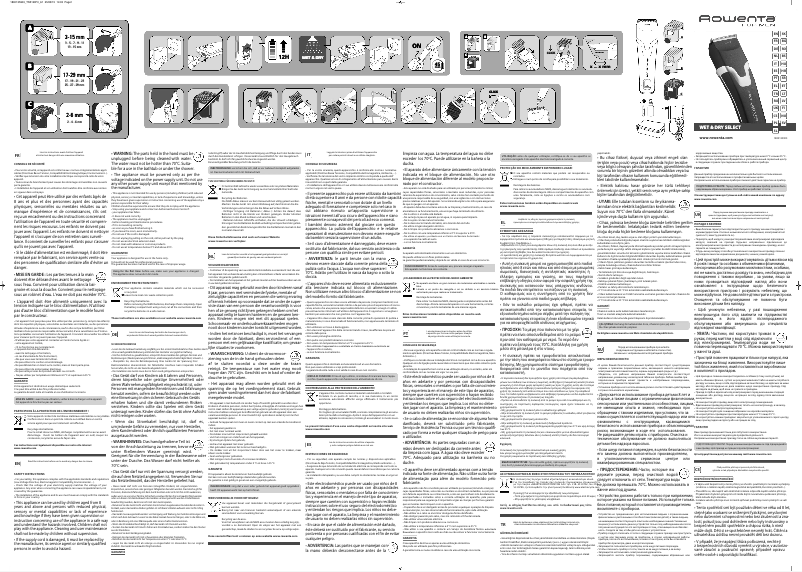 Page 1 of the manual User Manual Rowenta Wet&Dry Precision TN5120