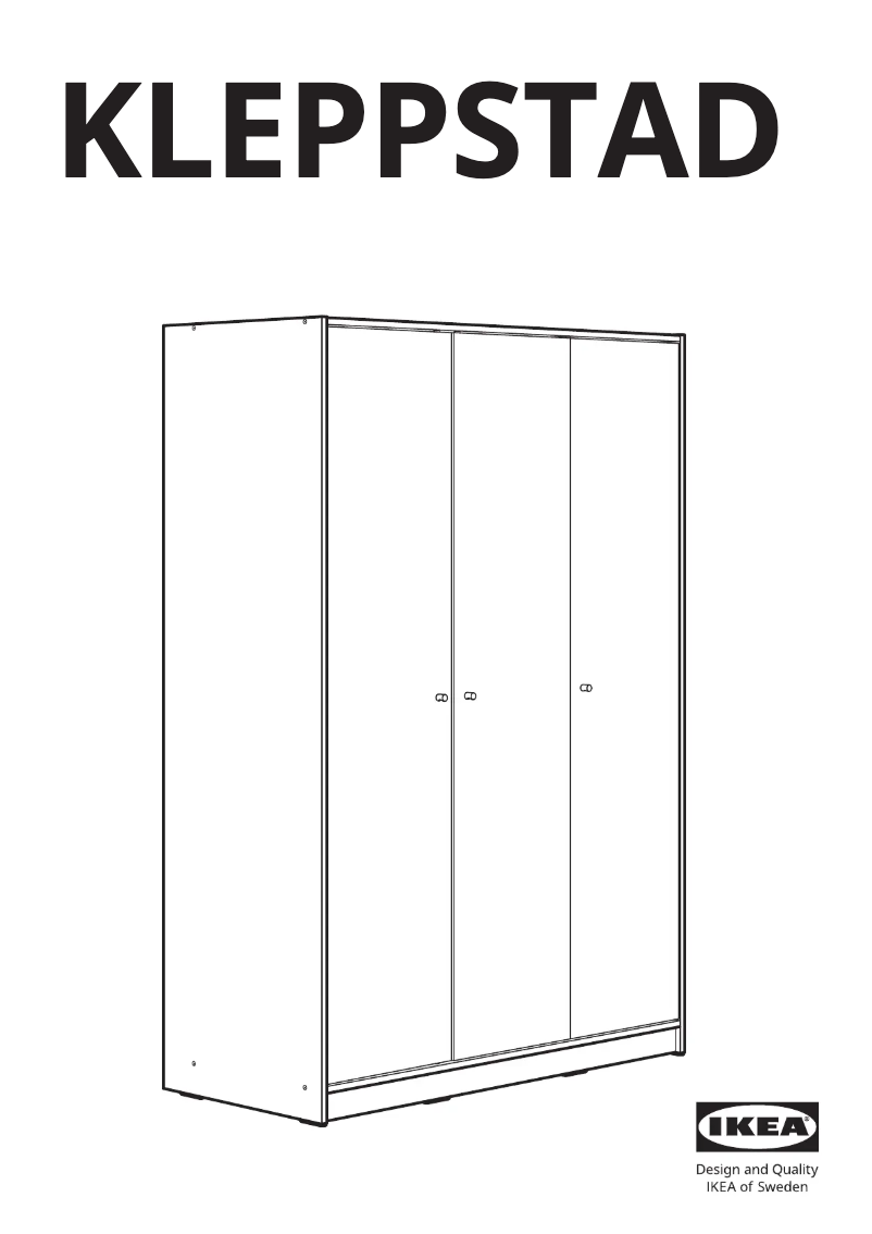 Page 1 de la notice Manuel utilisateur Ikea KLEPPSTAD 204.417.57