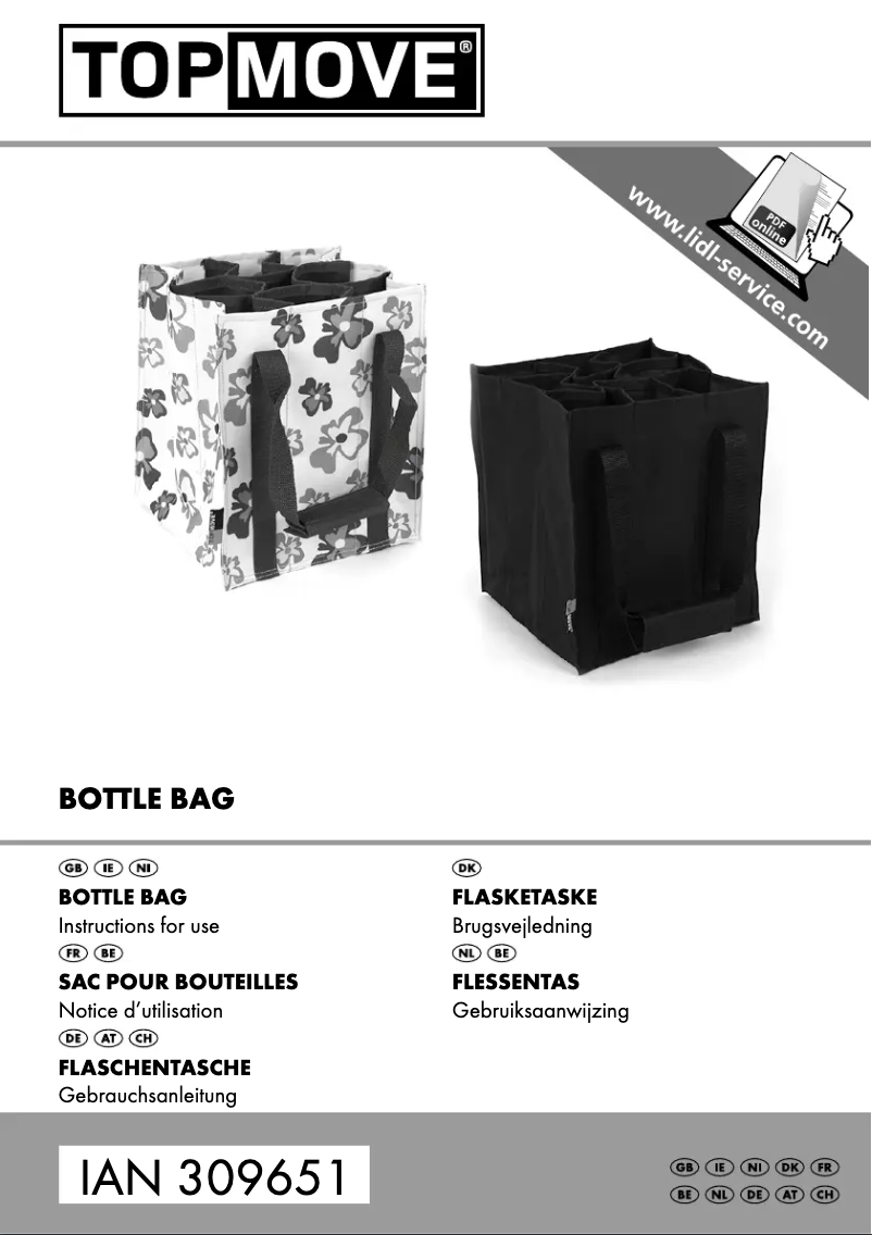 Page 1 de la notice Manuel utilisateur Topmove IAN 309651