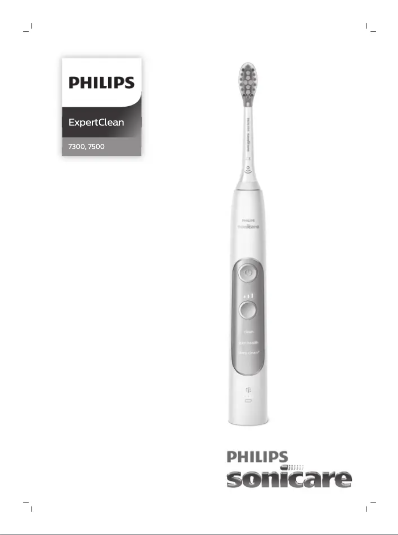 Page 1 de la notice Manuel utilisateur Philips Sonicare ExpertClean HX9617