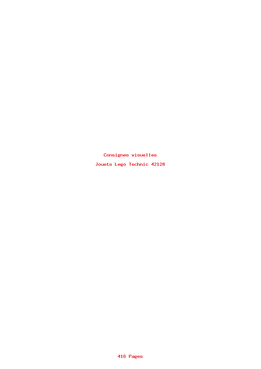 Page 1 de la notice Consignes visuelles Lego Technic 42128