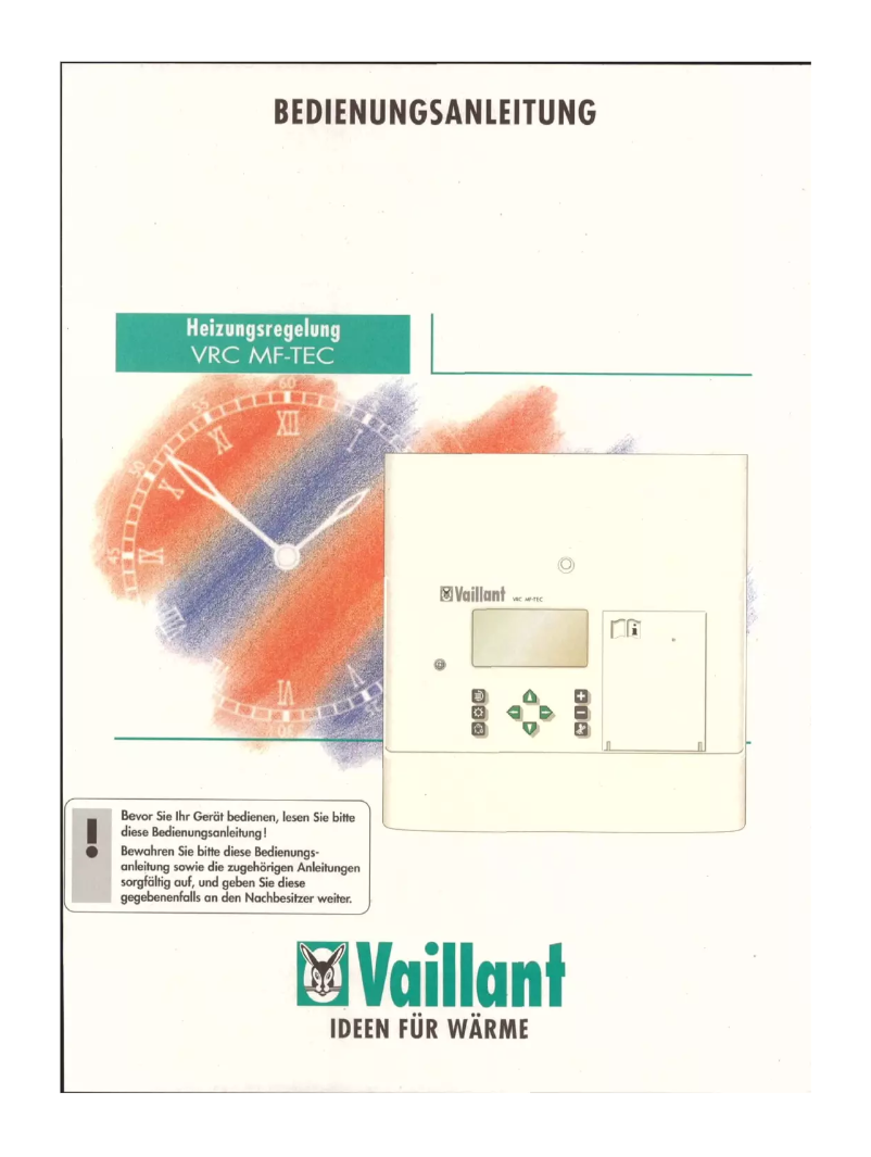 Página 1 del manual Manual de usuario Vaillant VRC MF-TEC