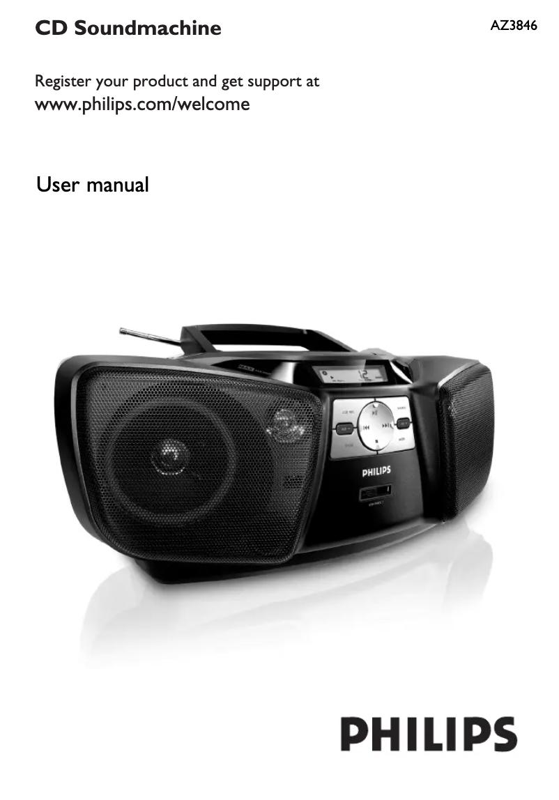Page 1 de la notice Manuel utilisateur Philips AZ3846