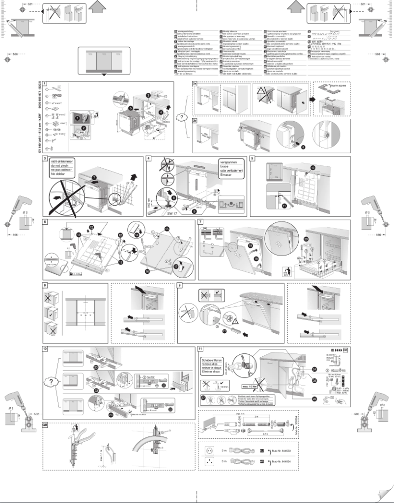 Page 1 de la notice Guide d'installation Bosch SMV51E10EU