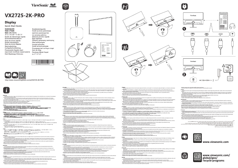 Página 1 del manual Manual de usuario Viewsonic VX2725-2K-PRO