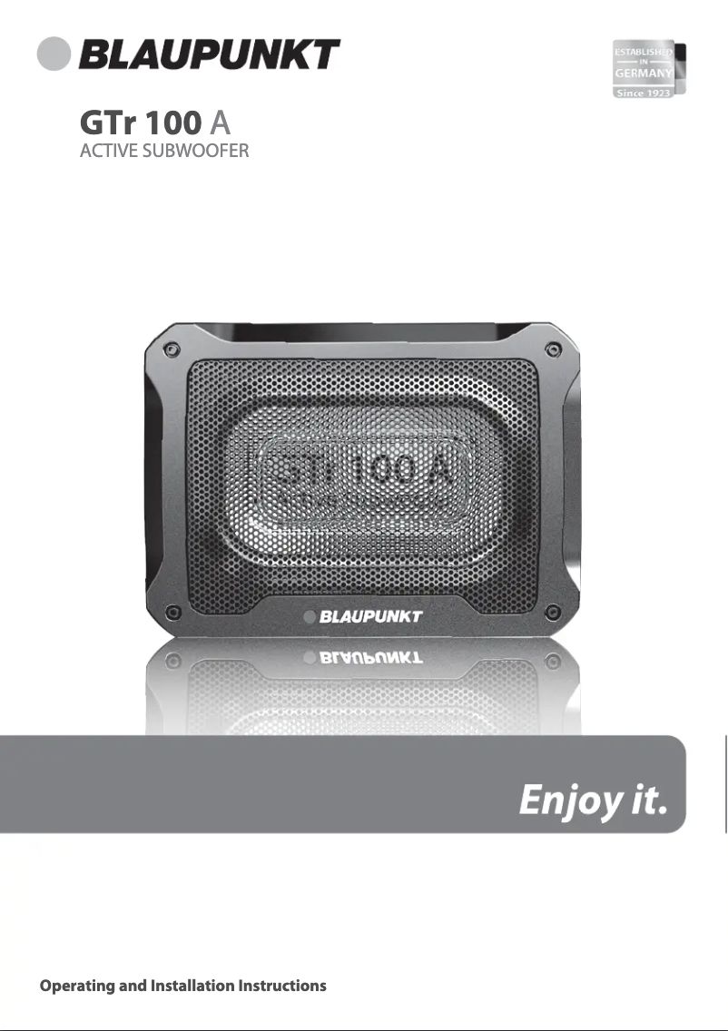 Página 1 del manual Manual de usuario Blaupunkt GTr 100 A