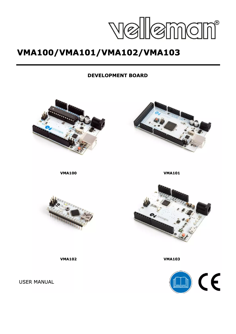 Page 1 de la notice Manuel utilisateur Velleman VMA102