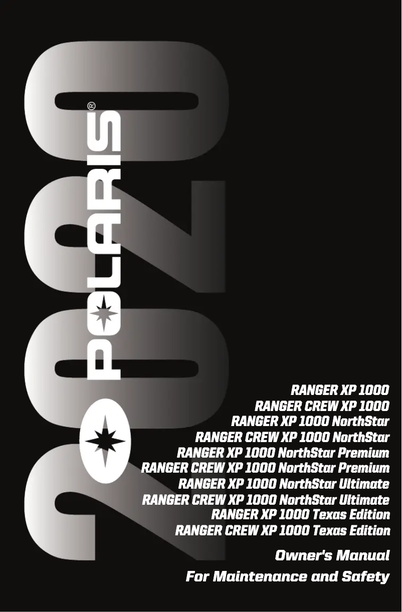 Page 1 of the manual User Manual Polaris RANGER XP 1000 Crew (2020)