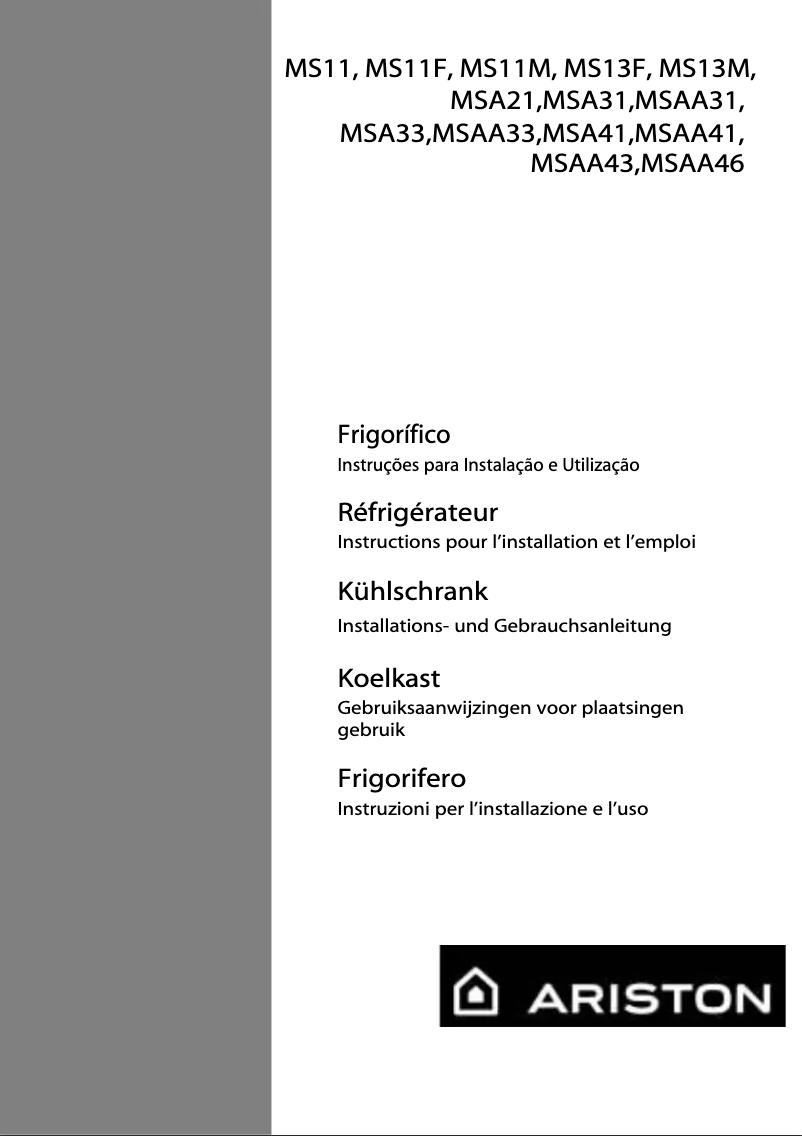 Page 1 de la notice Manuel utilisateur Ariston Thermo MS11F