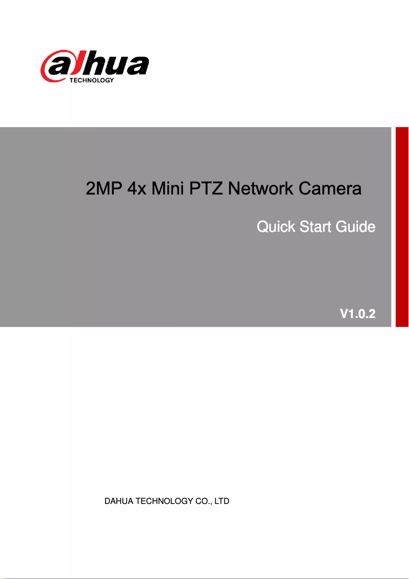 Page 1 de la notice Manuel utilisateur Dahua Technology 22204UENI