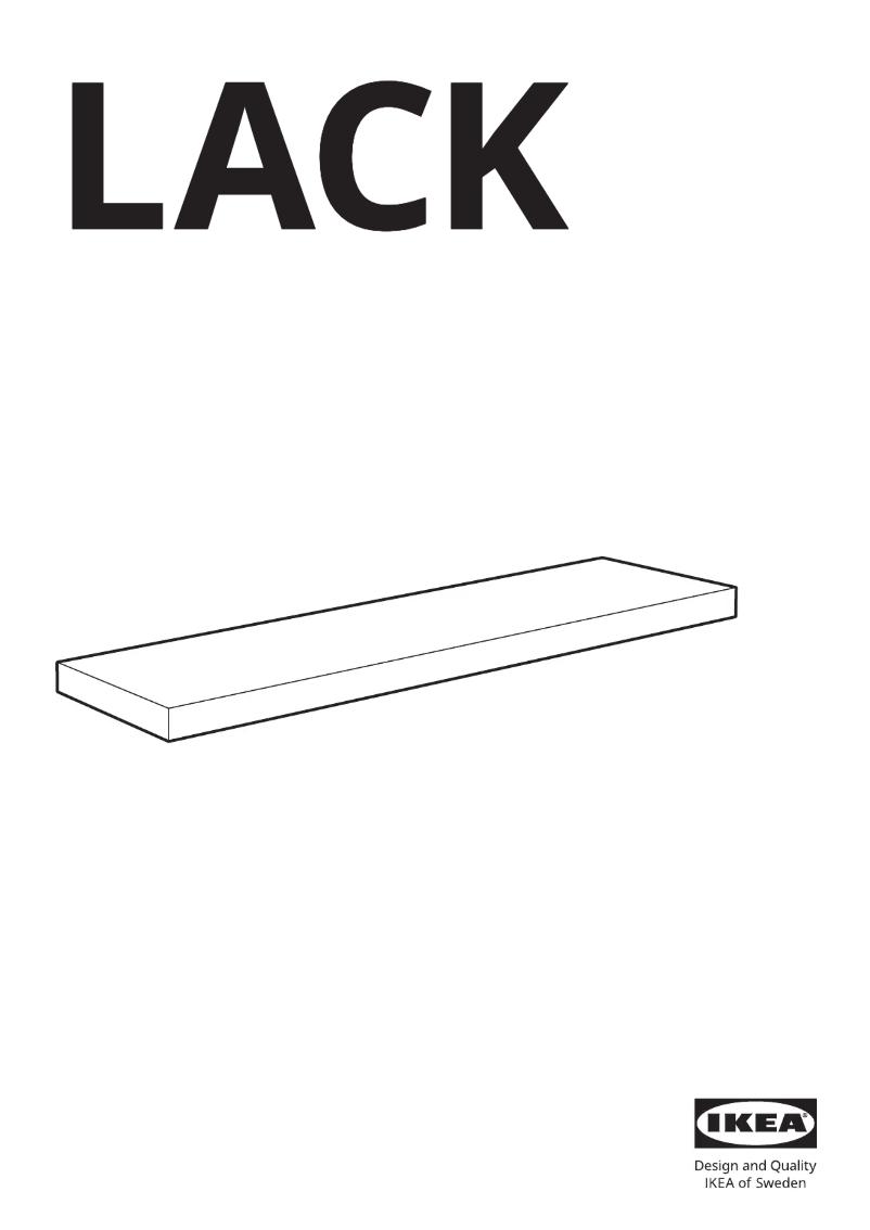 Page 1 de la notice Manuel utilisateur Ikea LACK 603.835.19