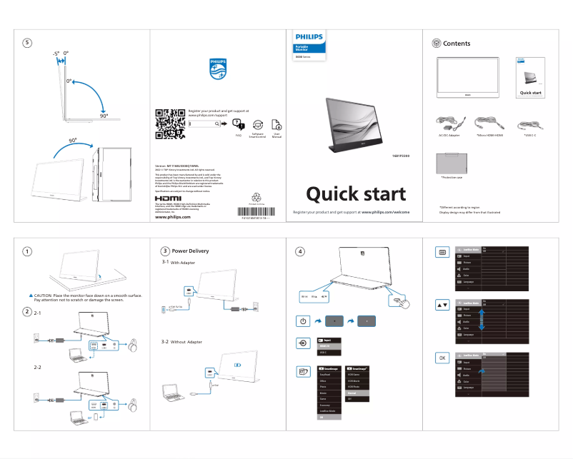 Página 1 del manual Guía de inicio rápido Philips 16B1P3300
