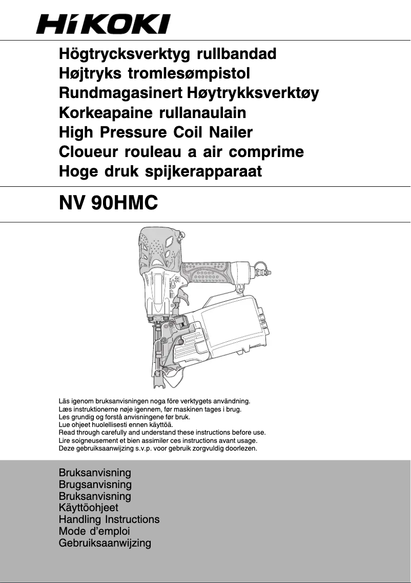 Page 1 de la notice Manuel utilisateur HiKOKI NV90HMC