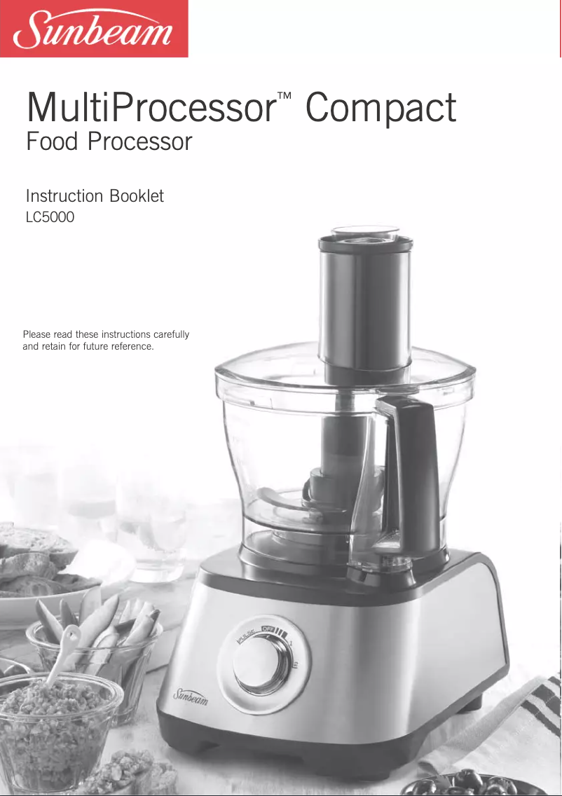 Page 1 de la notice Manuel utilisateur Sunbeam MultiProcessor Compact LC5000