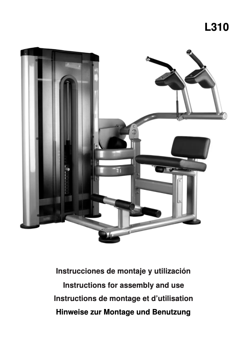Page 1 de la notice Manuel utilisateur BH Fitness L310
