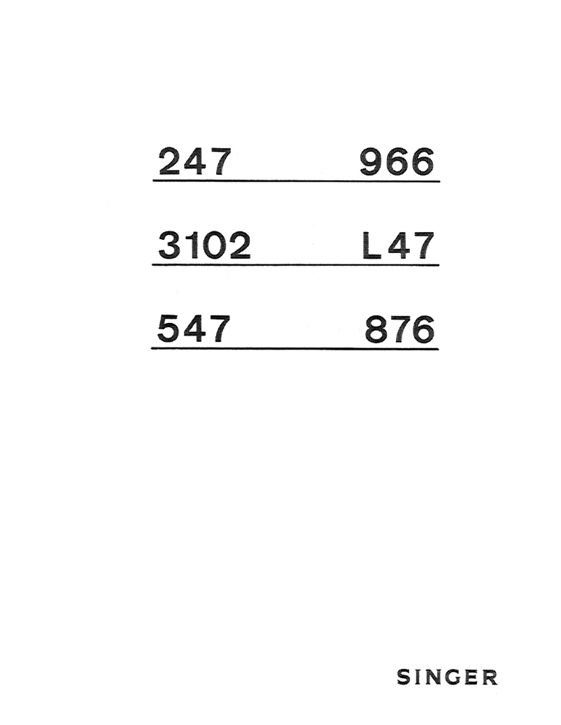 Página 1 del manual Manual de usuario Singer 966