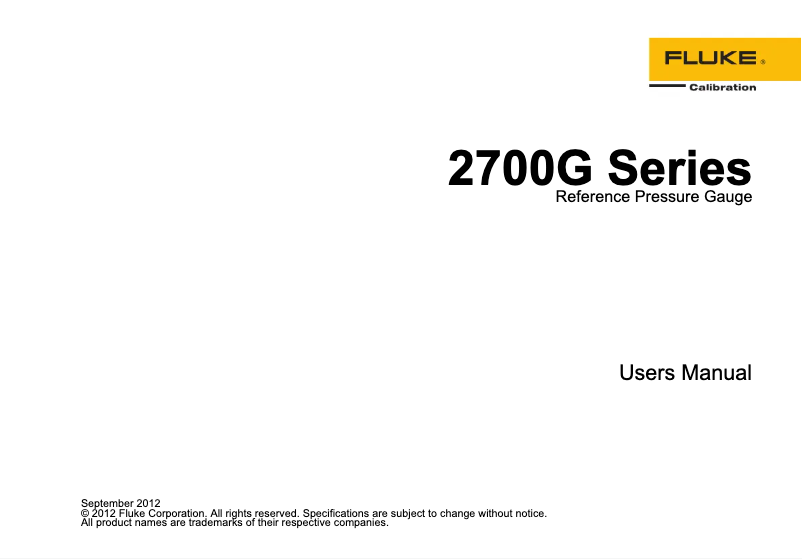 Page 1 de la notice Manuel utilisateur Fluke P5513