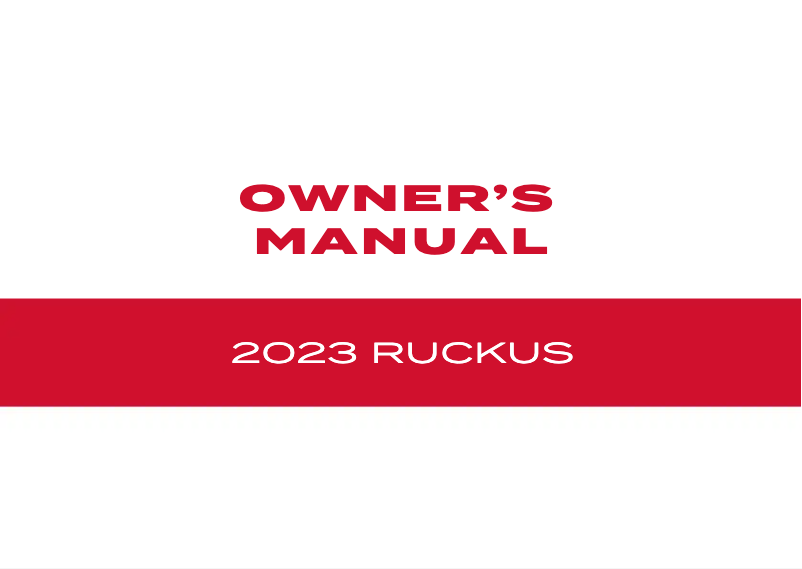 Page 1 de la notice Manuel utilisateur Honda Ruckus (2023)