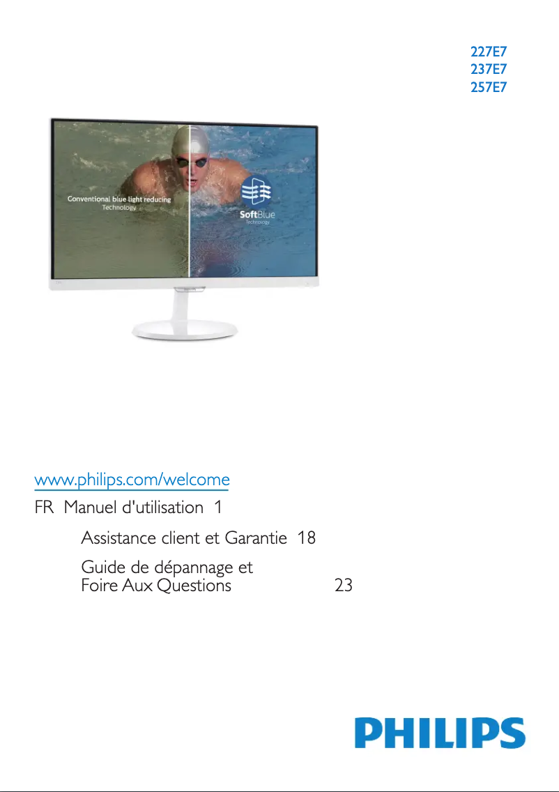 Page n°1 - Manuel utilisateur Philips 257E7EDSB