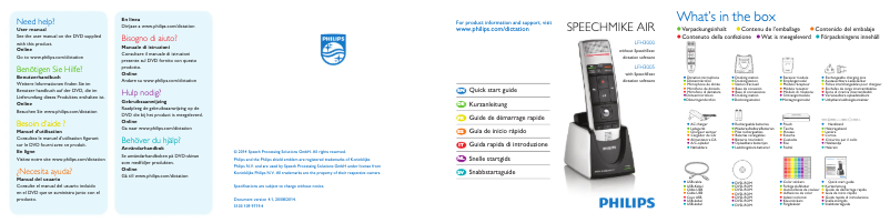 Page 1 de la notice Manuel utilisateur Philips SpeechMike Air wireless LFH3005