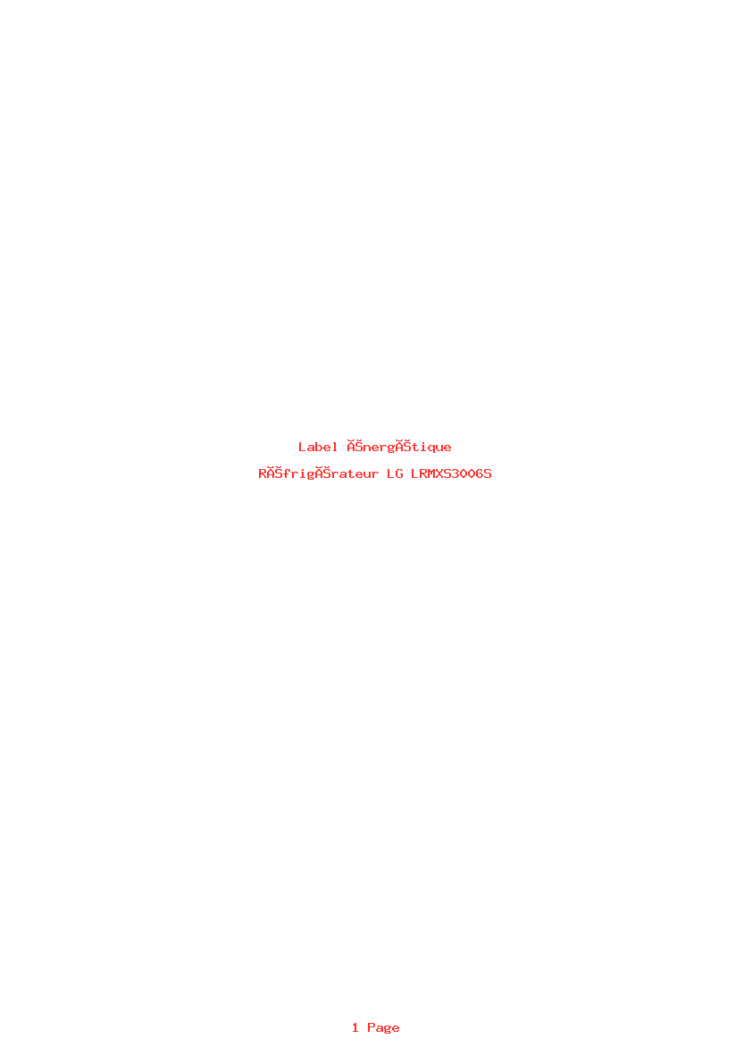 Image de la première page du manuel de l'appareil LRMXS3006S