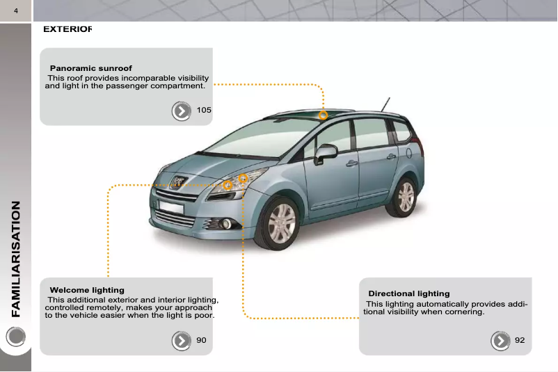 Page 1 de la notice Manuel utilisateur Peugeot 5008 (2010)