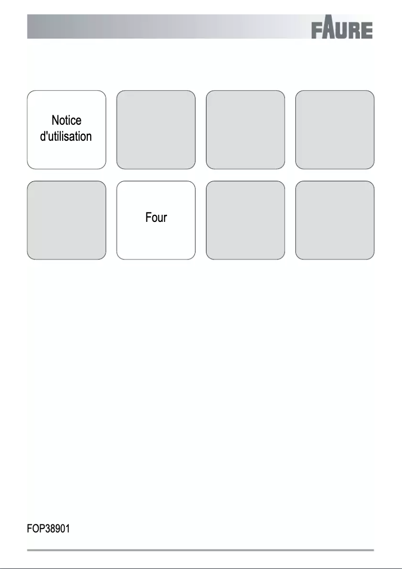 Page 1 de la notice Manuel utilisateur Faure FOP38901BK