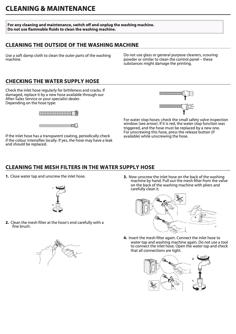 Página 1 del manual Manual de uso y mantenimiento Hotpoint NSWR 845C WK UK N