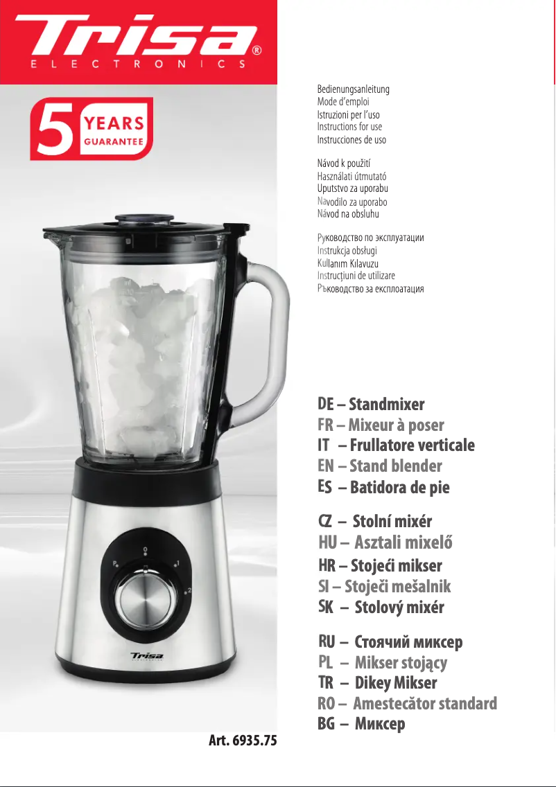 Página 1 del manual Manual de usuario Trisa Royal Crush 6935.75