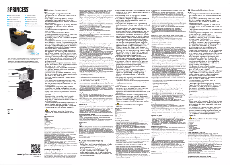 Page 1 de la notice Manuel utilisateur Princess 182725
