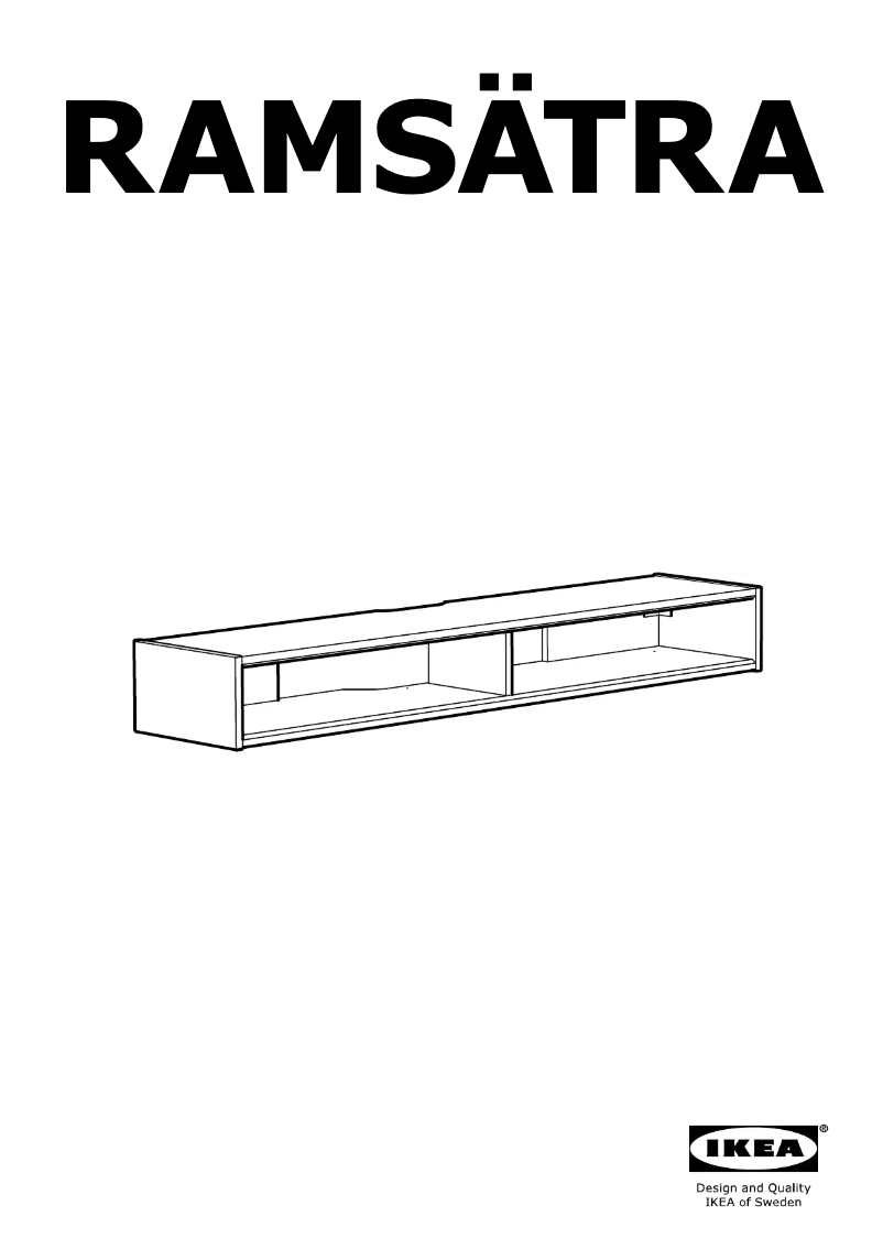 Page 1 de la notice Manuel utilisateur Ikea RAMSATRA