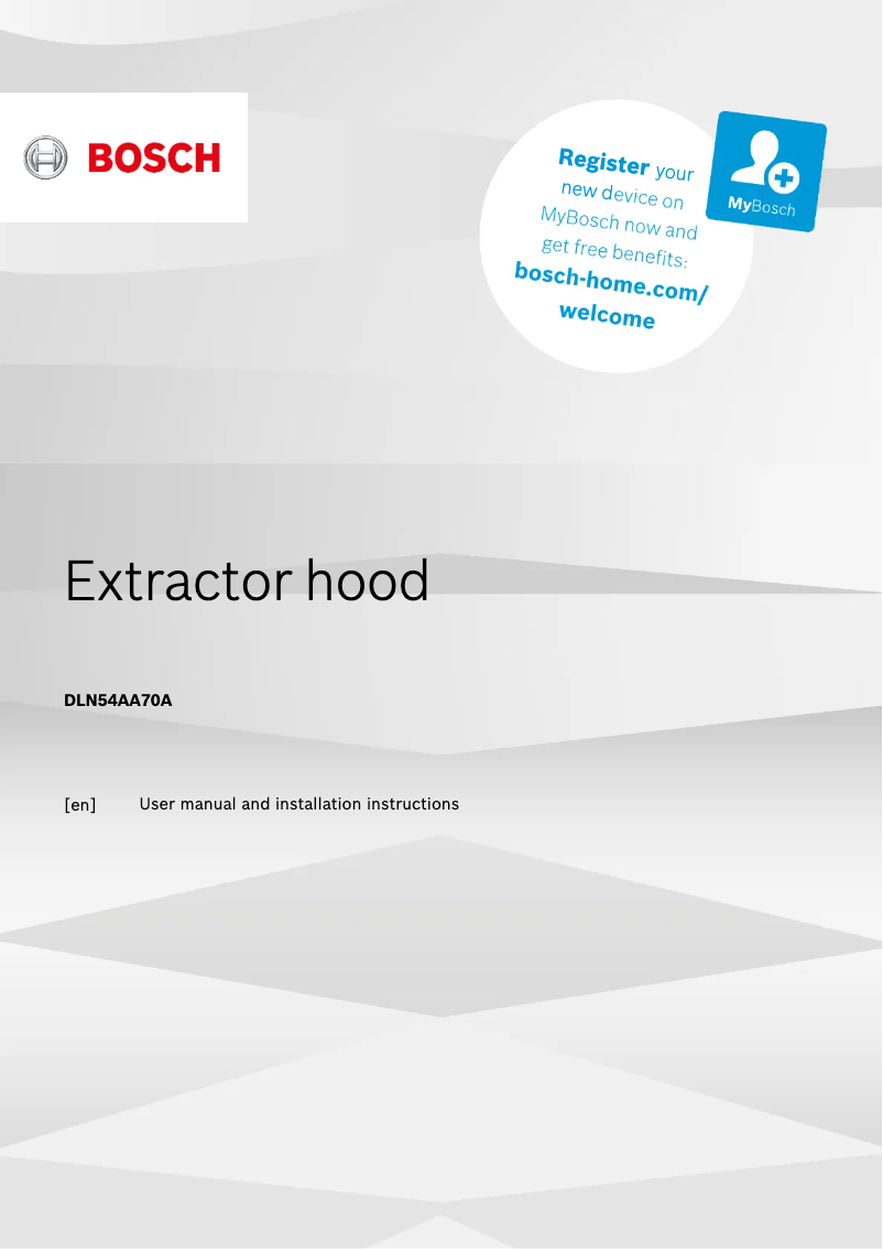 Page 1 of the manual User Manual Bosch DLN54AA70A