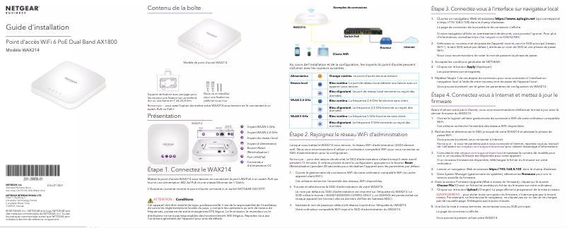 Página 1 del manual Guía de instalación Netgear WAX214
