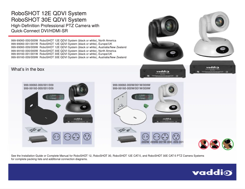 Page 1 of the manual User Manual Vaddio RoboSHOT 12E QDVI v