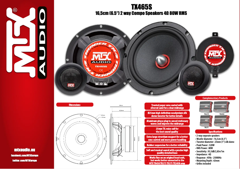 Page 1 de la notice Manuel utilisateur MTX Audio TX465S