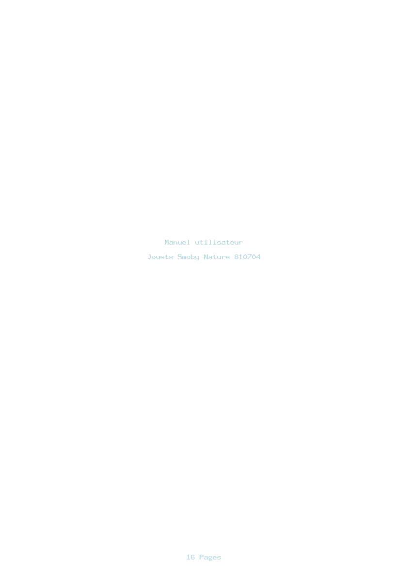 Page 1 de la notice Manuel utilisateur Smoby Nature 810704