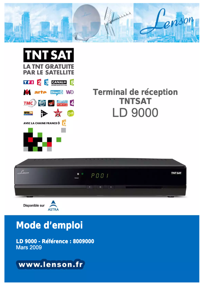 Page 1 de la notice Manuel utilisateur Lenson LD 9000