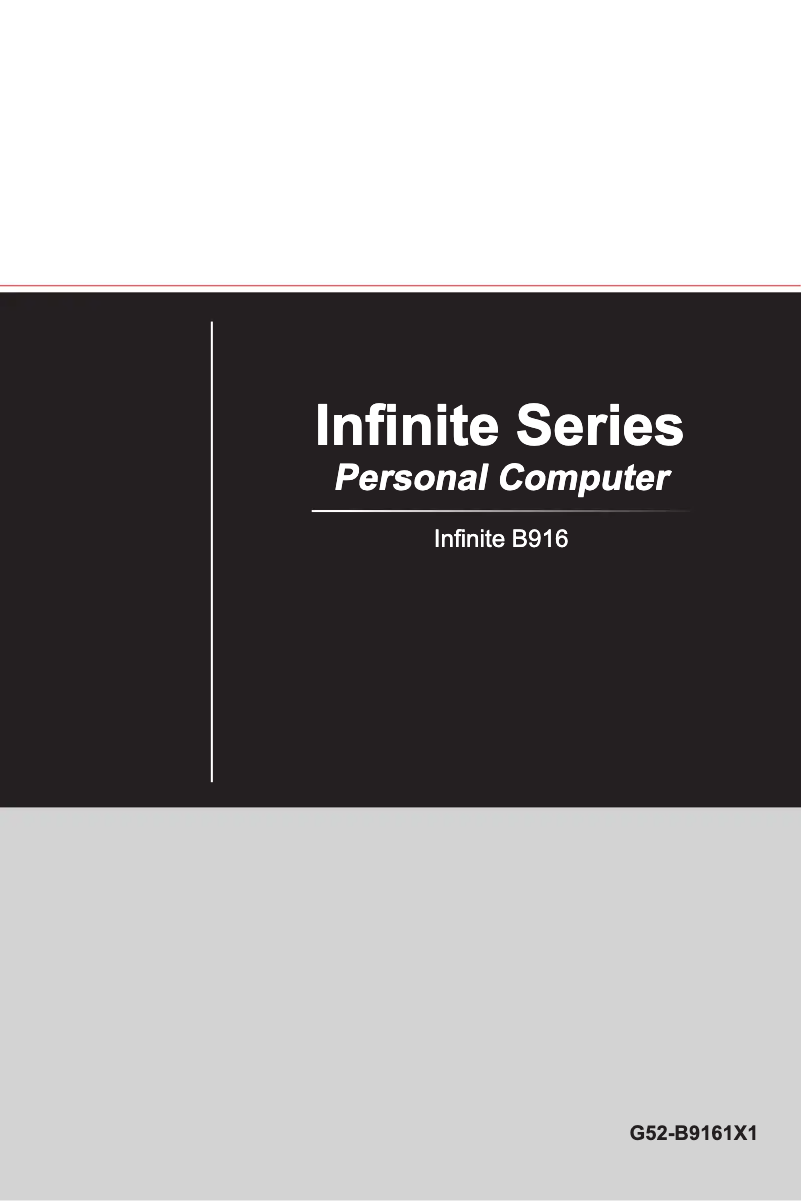 Página 1 del manual Manual de usuario MSI Infinite B916