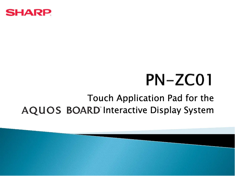 Página 1 del manual Manual de usuario Sharp PN-ZC01