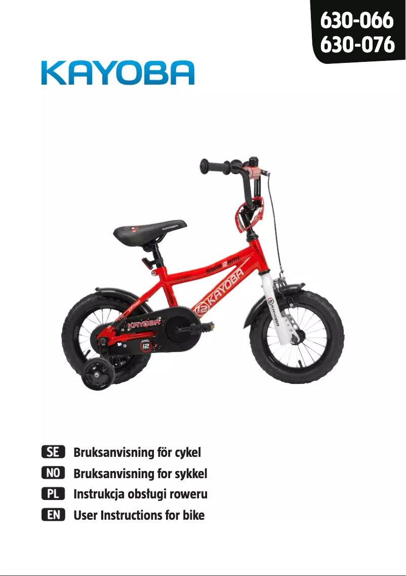 Page 1 de la notice Manuel utilisateur Kayoba Sigge 630-066