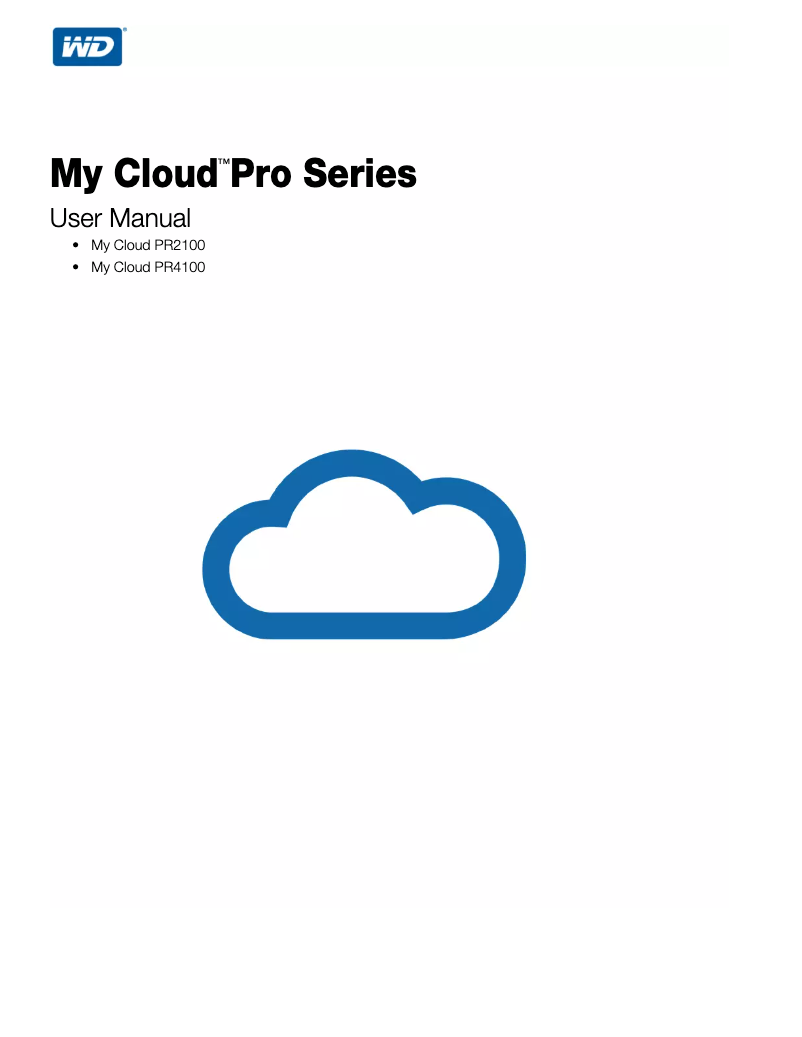 Page 1 de la notice Manuel utilisateur Western Digital My Cloud PR2100