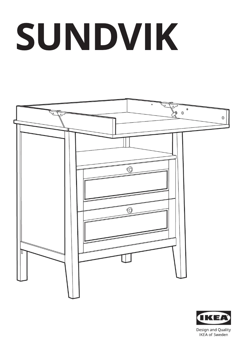 Page 1 de la notice Manuel utilisateur Ikea SUNDVIK 804.940.26