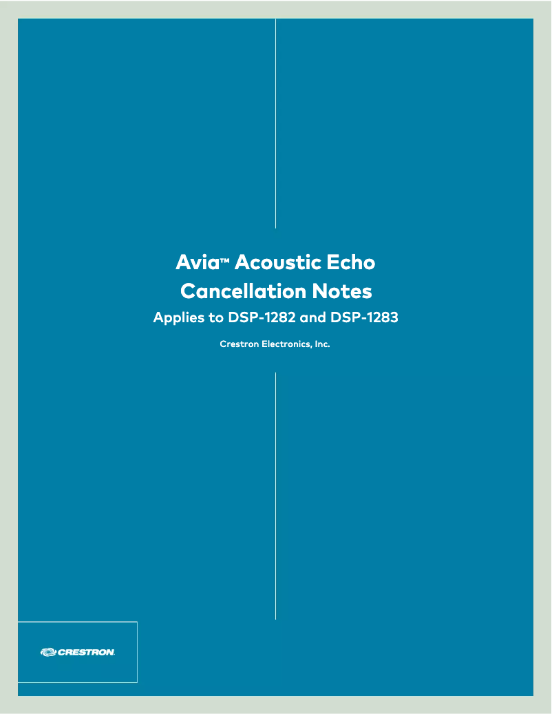 Page 1 de la notice Manuel utilisateur Crestron DSP-1283