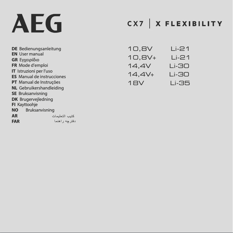 Página 1 del manual Manual de usuario AEG CX7 X Flexibility