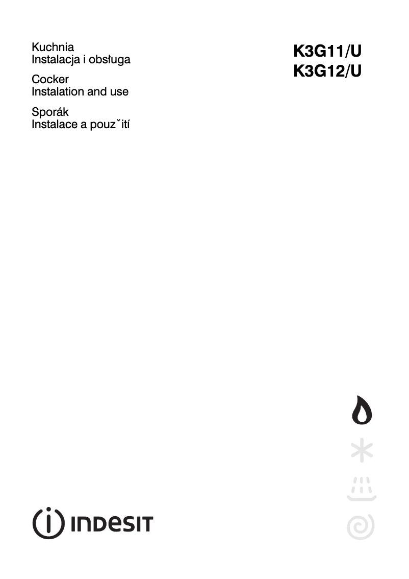 Página 1 del manual Manual de usuario Indesit K3G11/U