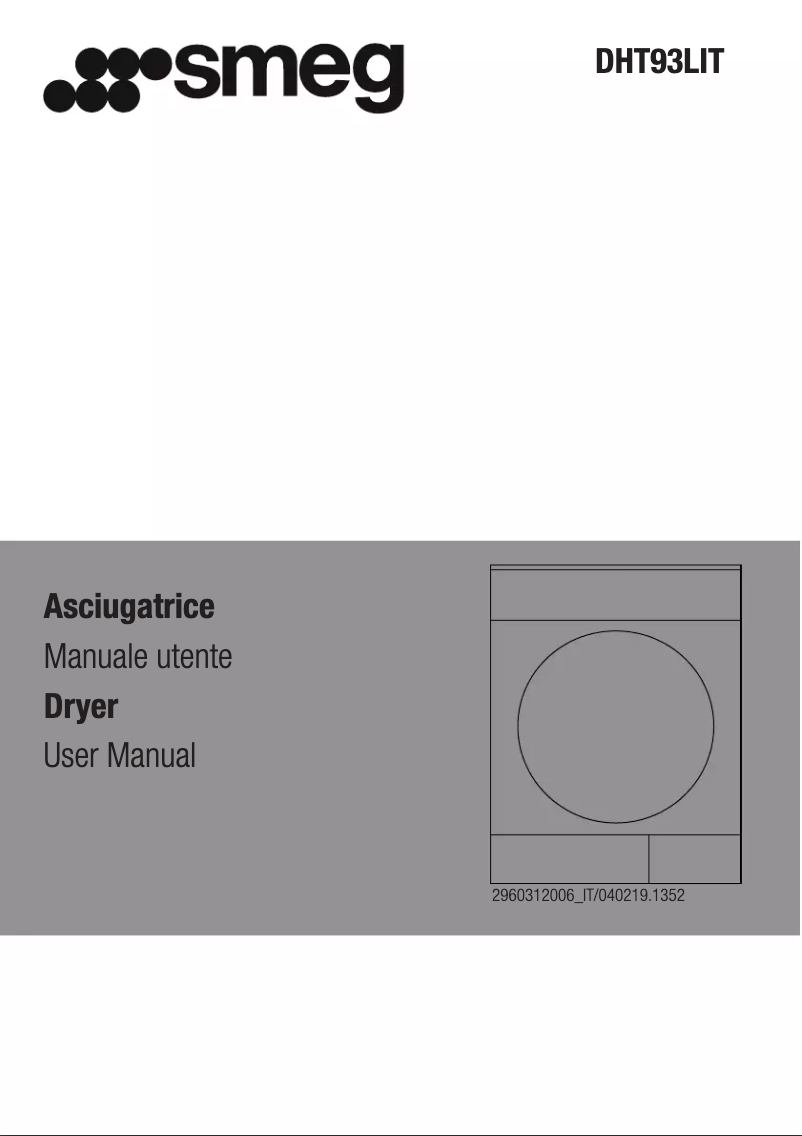 Page 1 de la notice Manuel utilisateur Smeg DHT93LIT